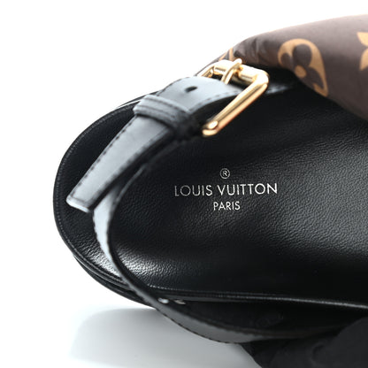 Louis Vuitton Calfskin Padded Nylon Monogram Paseo Flat Comfort Sandals 37 Black 6 of 8