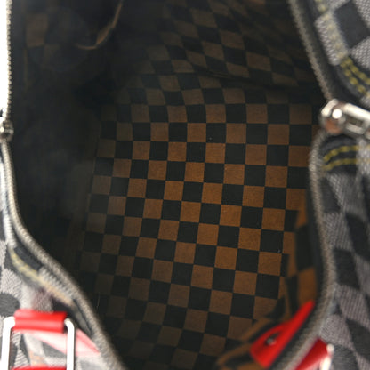 Louis Vuitton Damier Speedy Bandouliere 30 Black White 5 of 11