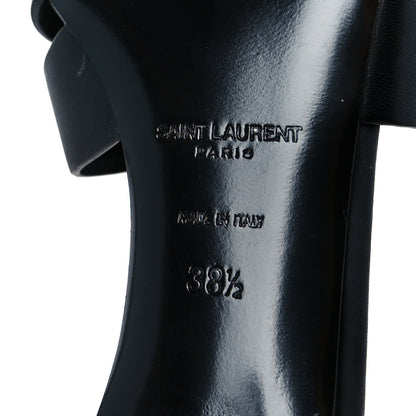Saint Laurent Calfskin Tribute 85 Slide Sandals 38.5 Black 8 of 10