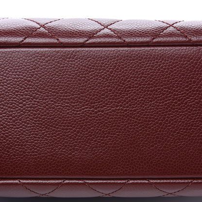 Chanel Caviar Quilted Petit Shopping Tote PST Burgundy 10 of 12