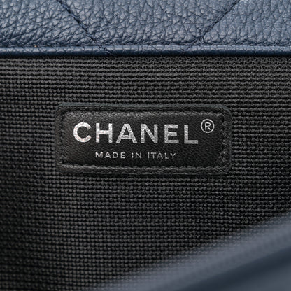 Chanel Calfskin Chevron Quilted XXL Travel Flap Bag Blue 6 of 10
