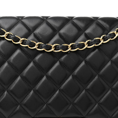 Chanel Lambskin Quilted Maxi Single Flap Black 8 of 12
