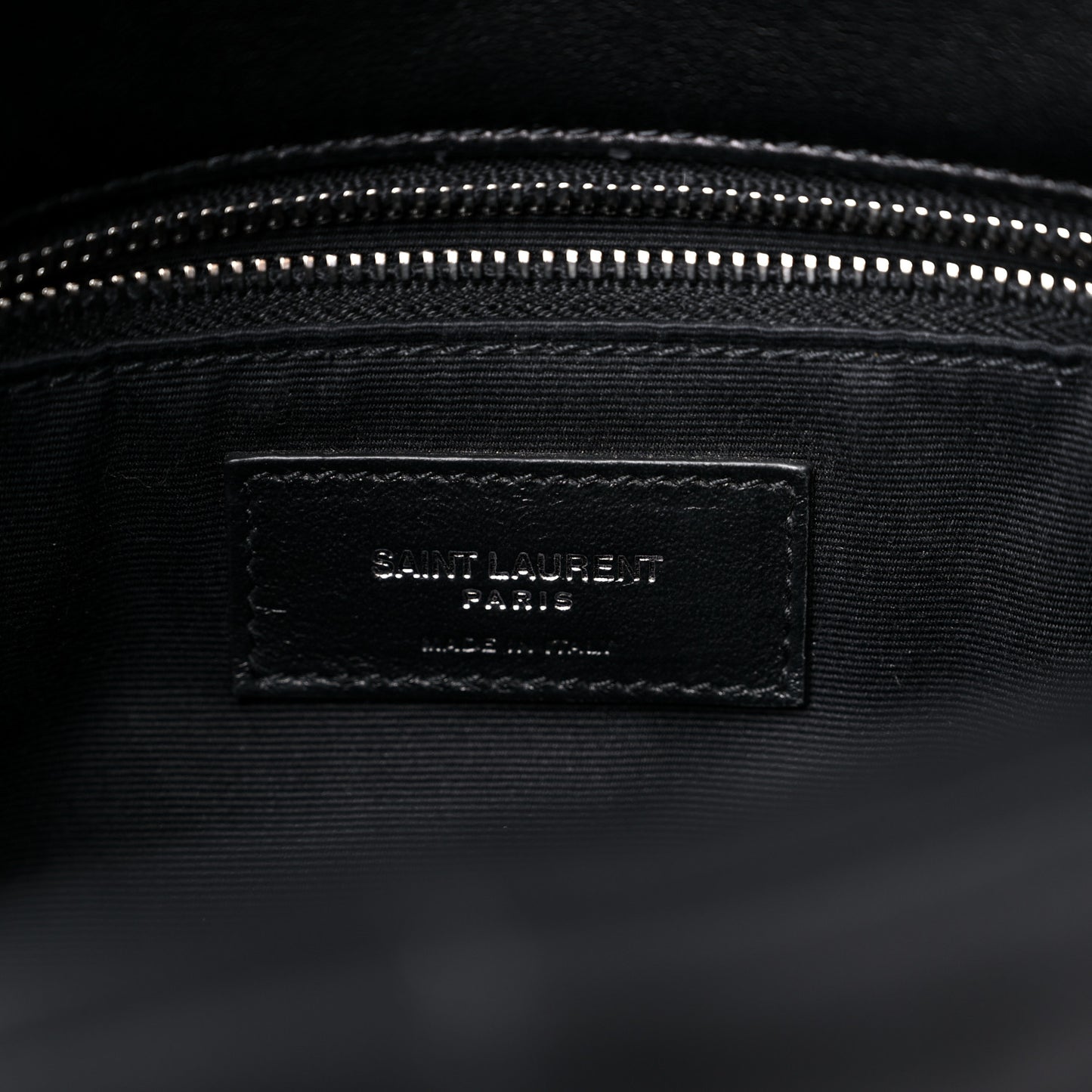 Lambskin Quilted Small Loulou Puffer Monogram Chain Satchel Black