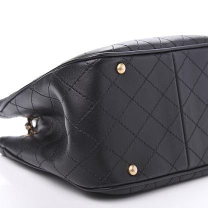 Chanel Calfskin Stitched Small Egyptian Amulet Drawstring Bag Black 8 of 10