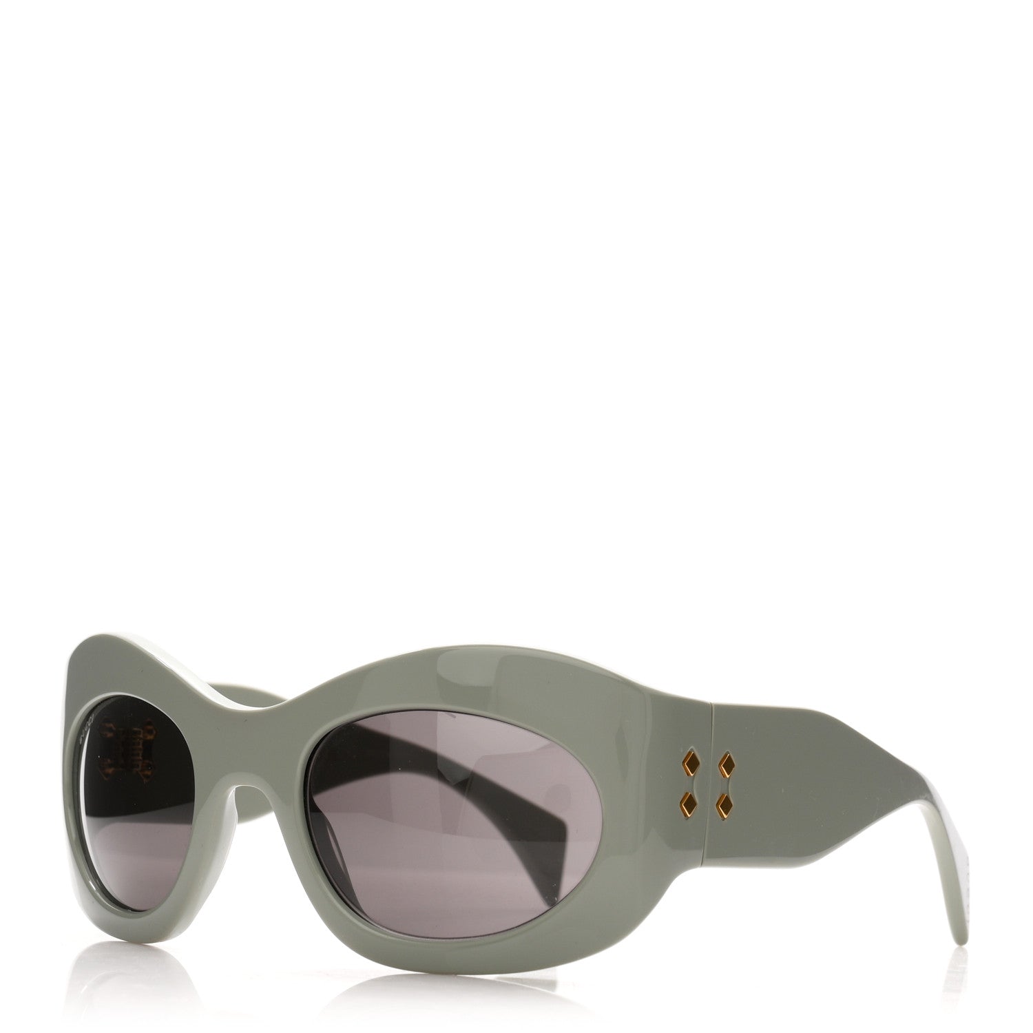 Gucci Acetate Frame Oval Sunglasses GG1463S Light Green 1 of 7