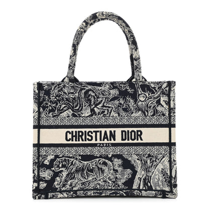 Christian Dior Canvas Embroidered Small Dioriviera Toile De Jouy Book Tote Blue 1 of 10