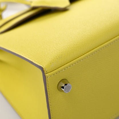 Hermes Epsom Kelly Sellier 25 Lime 8 of 17