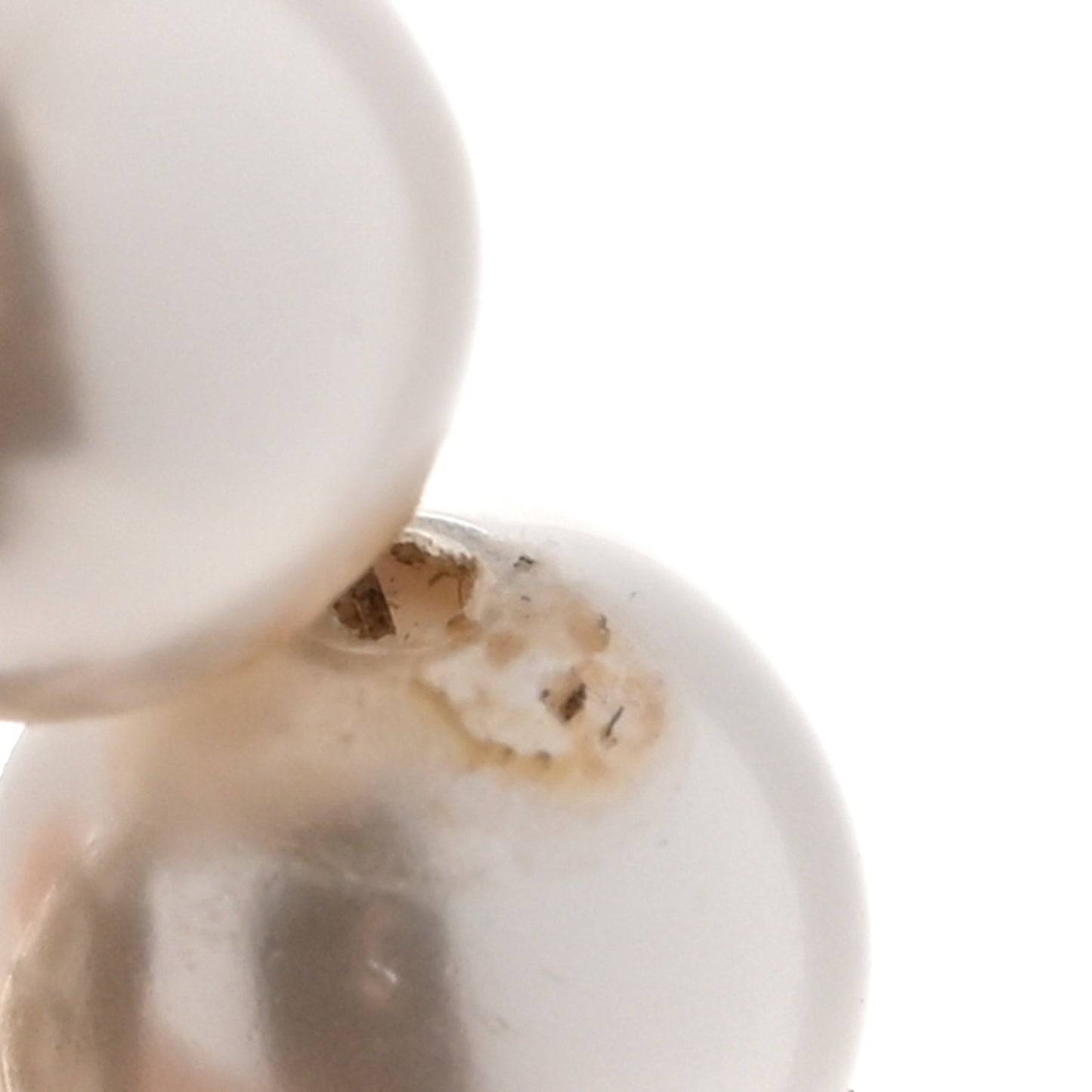 Crystal Pearl CC Clip On Earrings Silver Black