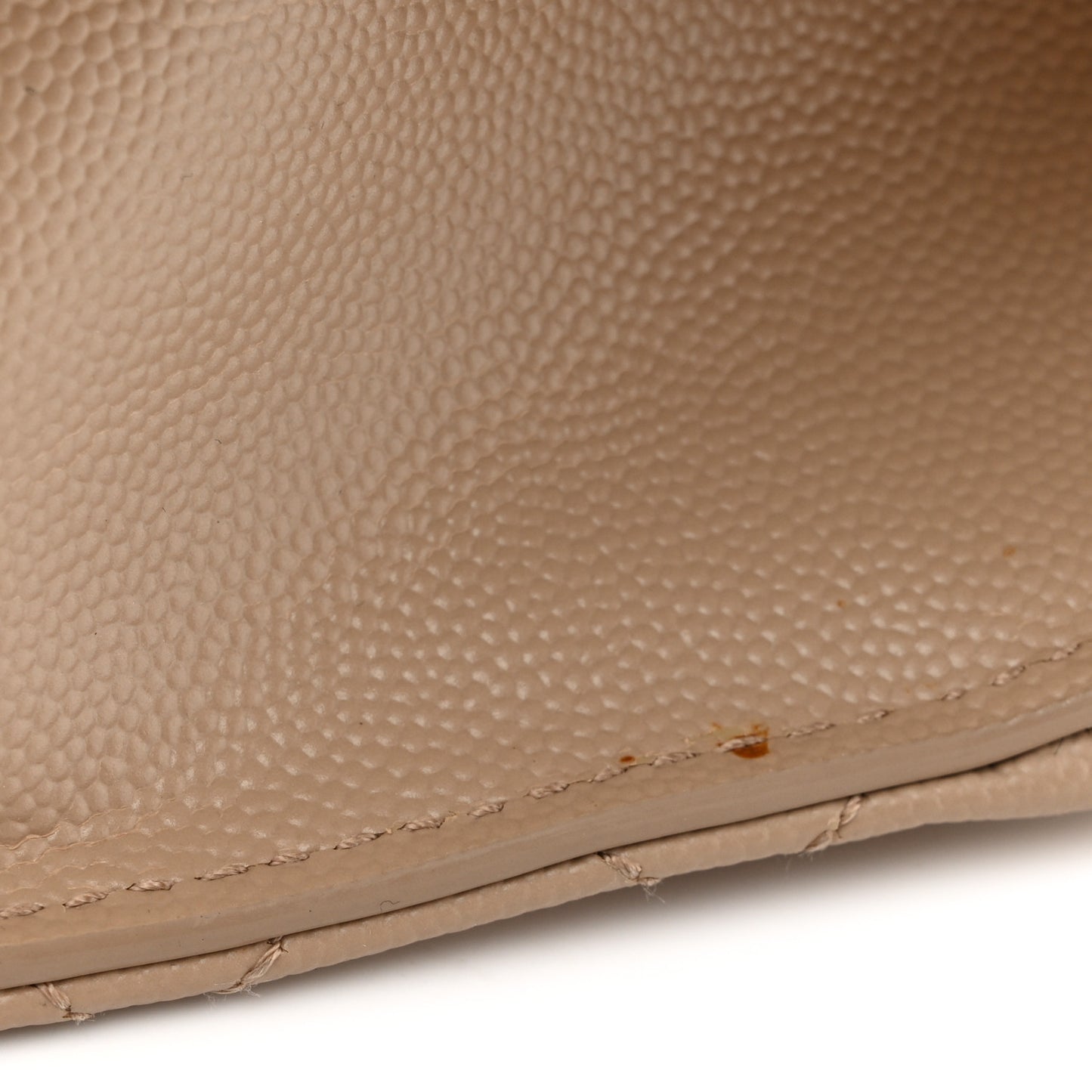 Grain De Poudre Textured Mixed Matelasse Medium Triquilt Monogram Satchel Dark Beige
