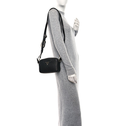 Prada Vitello Daino Soft Camera Crossbody Black 2 of 8