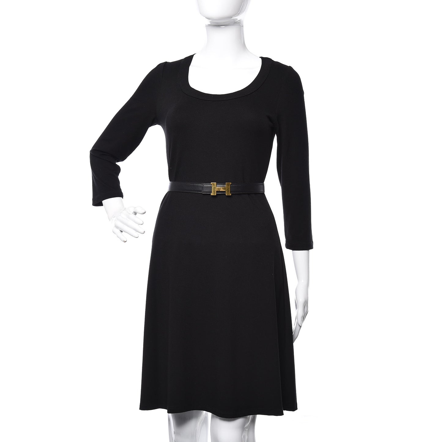 Swift Epsom 24mm Mini Constance H Belt 85 Black Etoupe