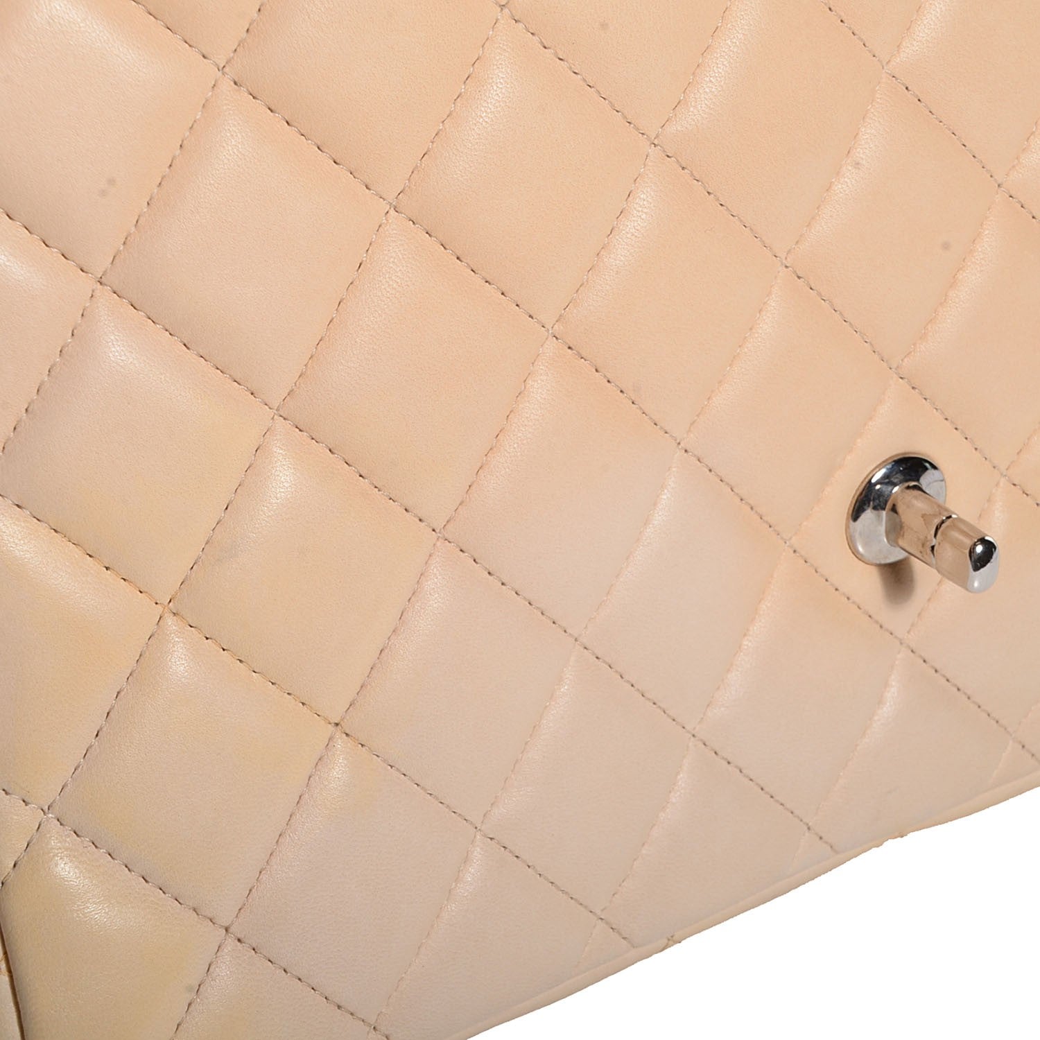 Chanel Lambskin Quilted Jumbo Single Flap Beige Clair 16 of 23