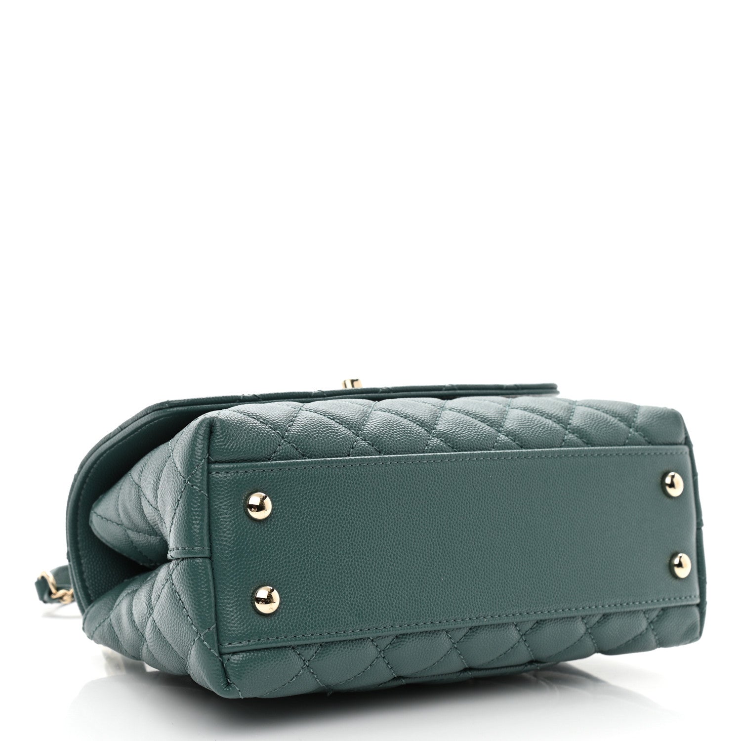 Chanel Caviar Quilted Mini Coco Handle Flap Green 4 of 10