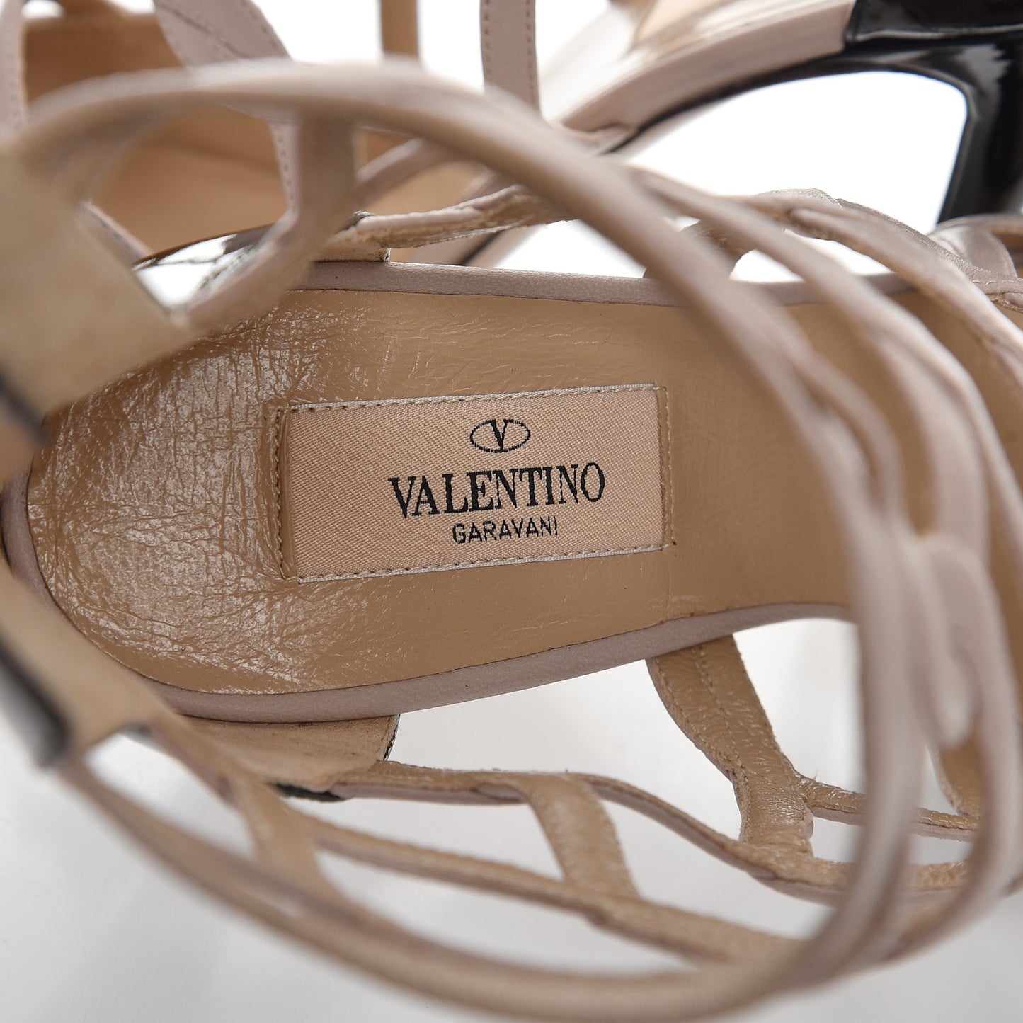 Nappa Patent Strappy Pumps 38.5 Black Poudre