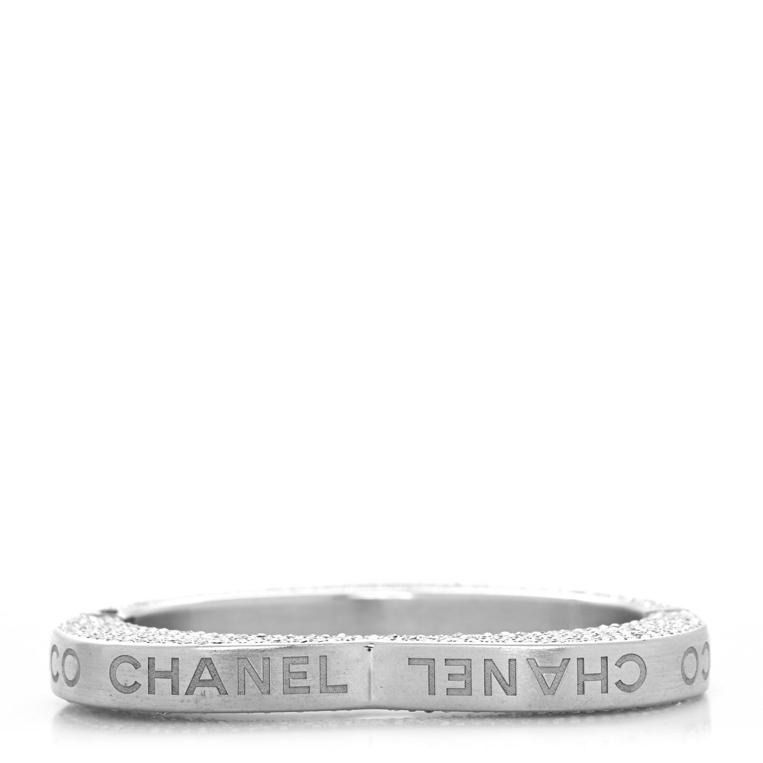 Chanel Swarovski Crystal Heart Bracelet Silver 1 of 6