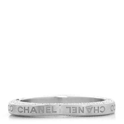 Chanel Swarovski Crystal Heart Bracelet Silver 1 of 6