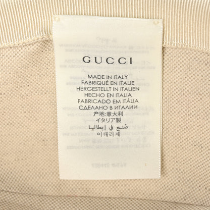 Gucci GG Supreme Monogram Apple Textured Dollar Calfskin Retro Interlocking G Fedora Pomme Bucket Hat XS Beige Ebony Red 8 of 8