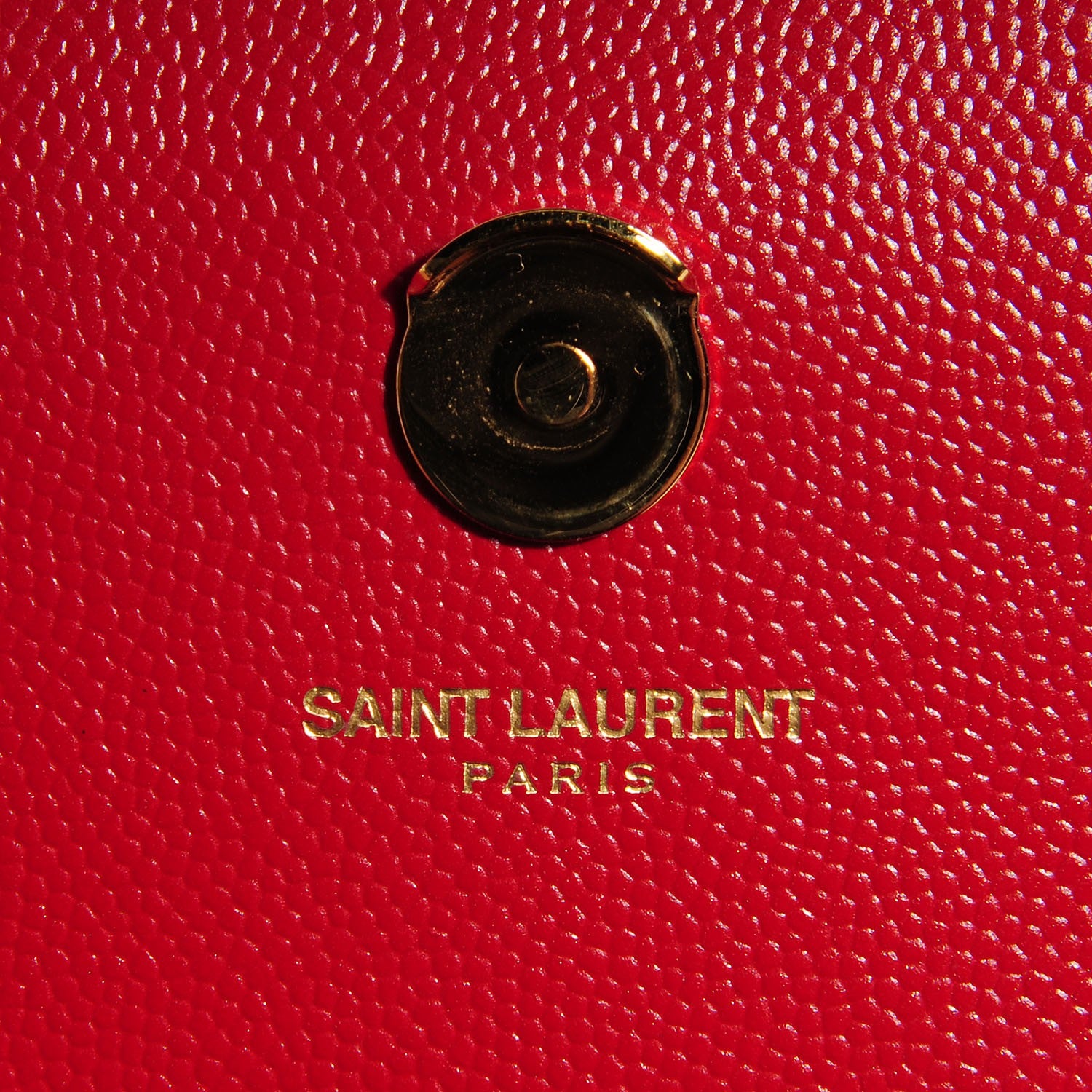 Saint Laurent Grain De Poudre Small Classic Monogram Satchel Lipstick Red 6 of 9
