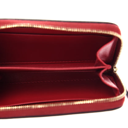 Fendi Vitello Liberty Monster Eyes Mini Zip Around Wallet Fragola 5 of 8