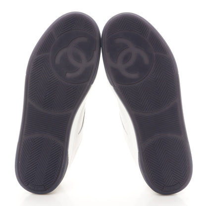 Chanel Calfskin CC Womens Sneakers 40 White Black 6 of 11
