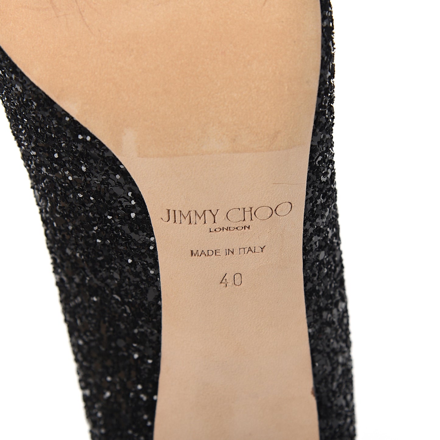 Coarse Glitter Pointy Toe Romy 85 Pumps 40 Black