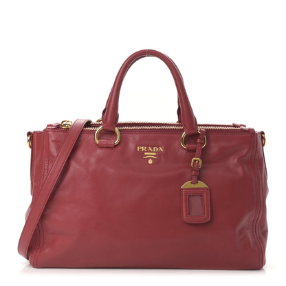 Prada City Calf Large Galleria Double Zip Tote Lacca 1 of 17