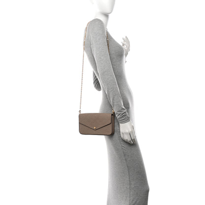 Louis Vuitton Empreinte Pochette Felicie Chain Wallet Tourterelle 2 of 10