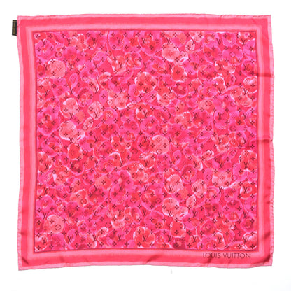 Louis Vuitton Silk Monogram Ikat Summer Square Scarf Rose Indien 1 of 5