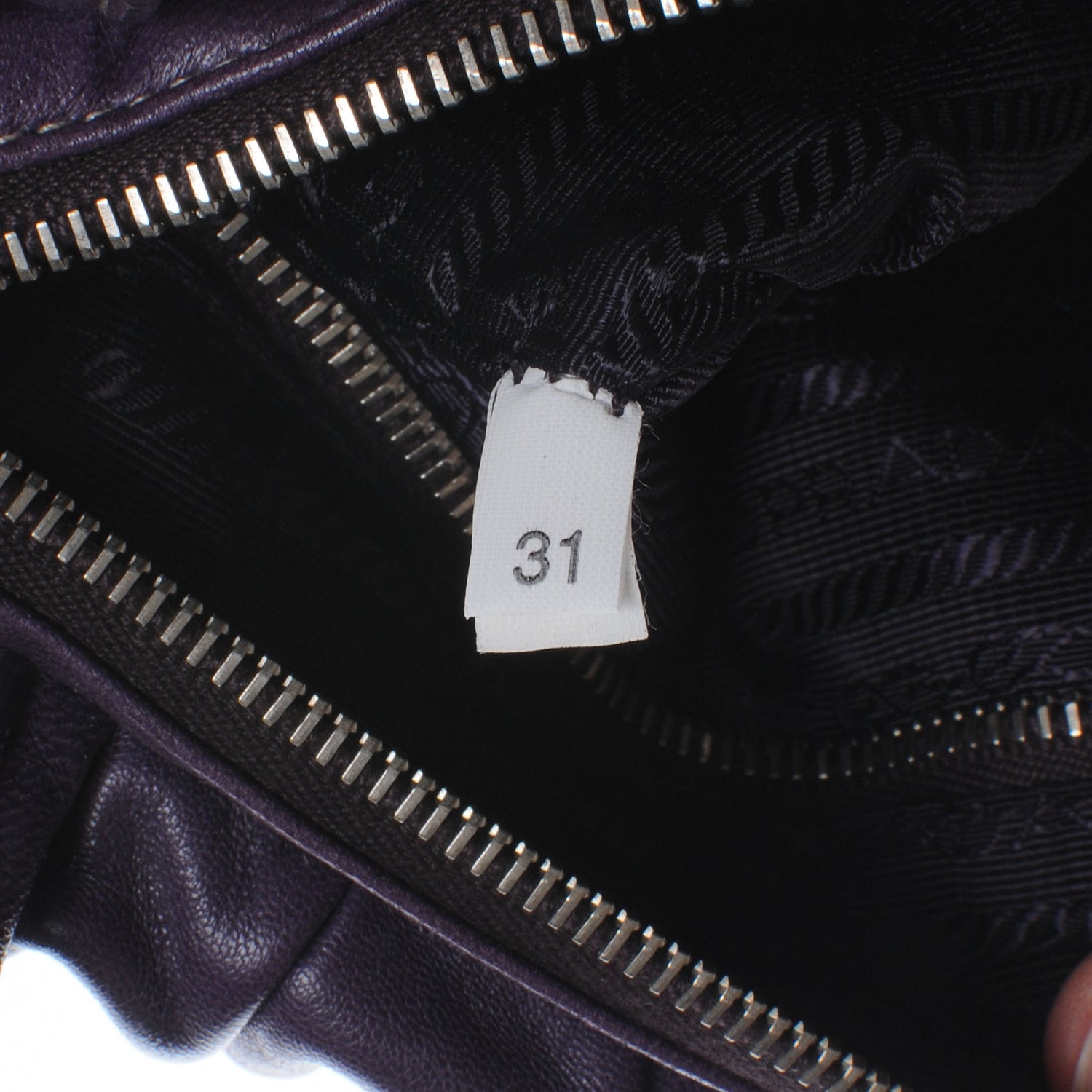Prada Nappa Leather Bow Satchel Viola 7 of 10