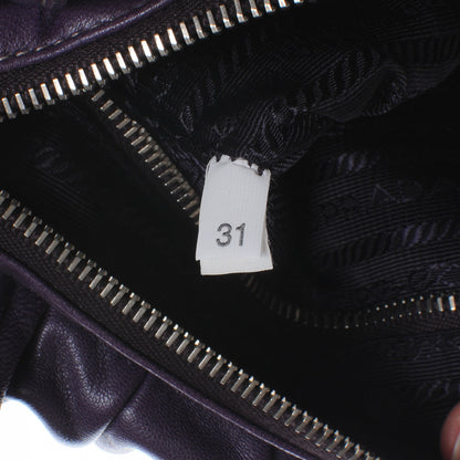 Prada Nappa Leather Bow Satchel Viola 7 of 10