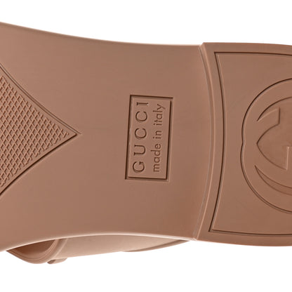 Gucci Rubber Womens Horsebit Thong Sandals 40 Vintage Camel 7 of 9