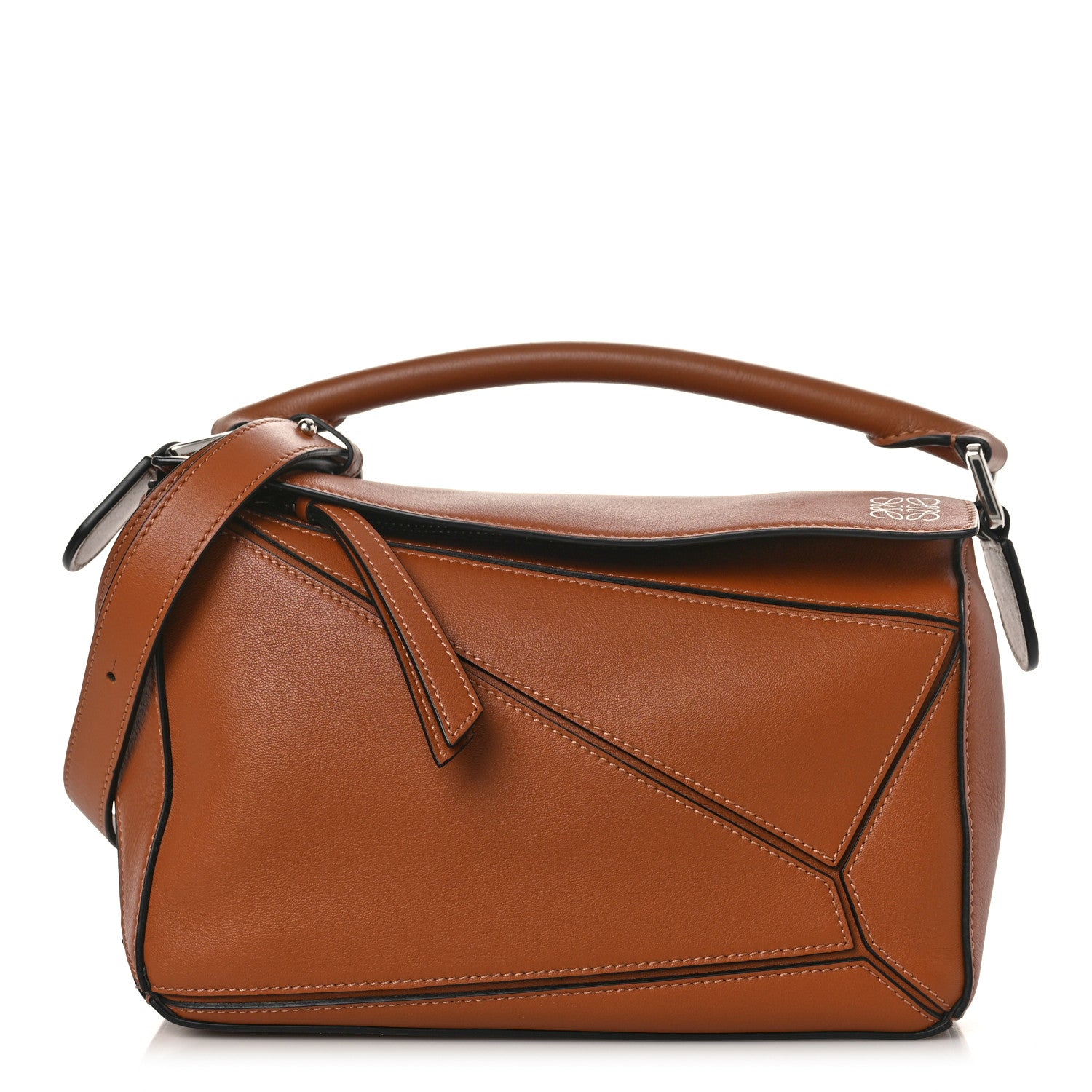 Loewe Calfskin Small Puzzle Bag Tan 1 of 9