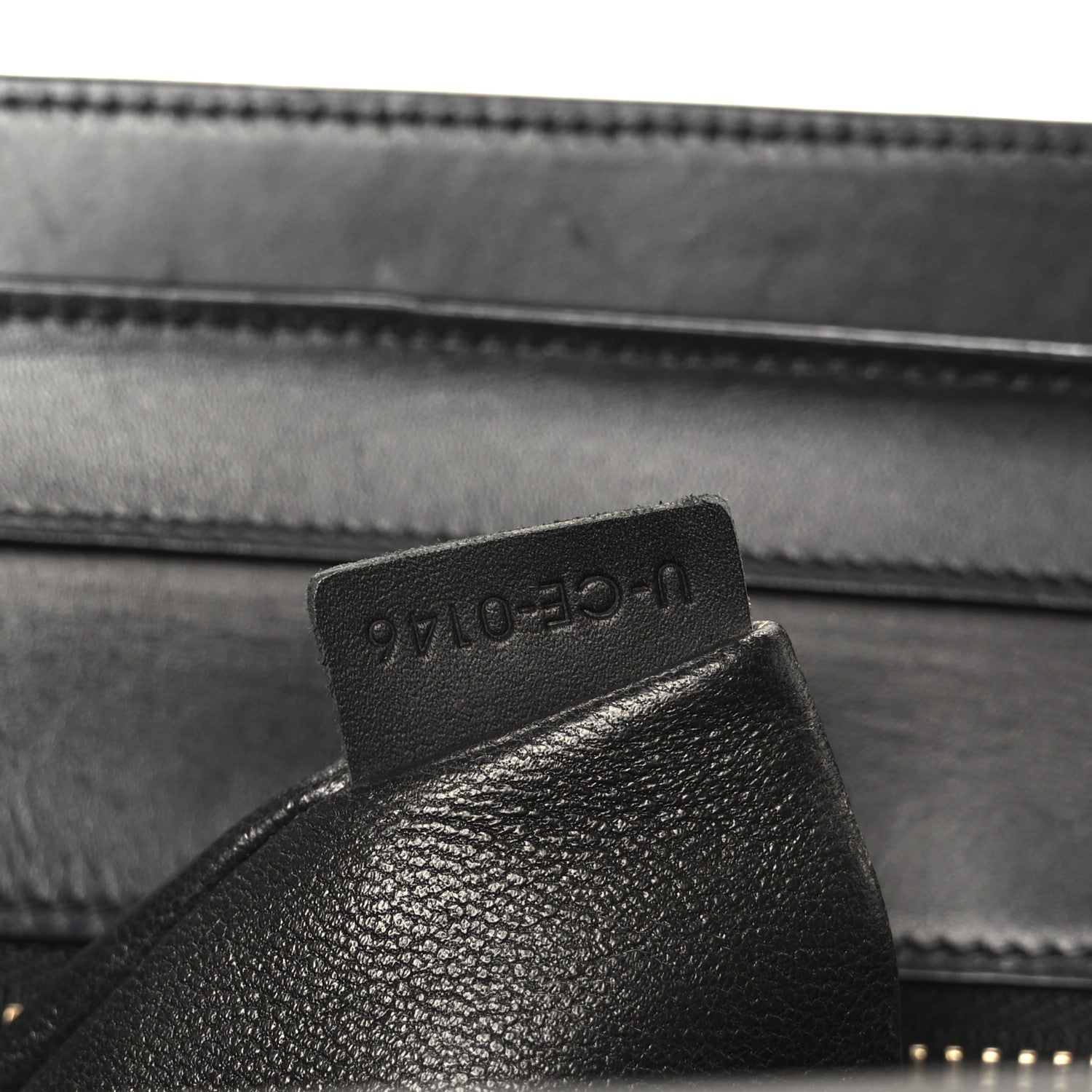 Celine Bullhide Calfskin Micro Bi-Color Luggage Black White 7 of 10
