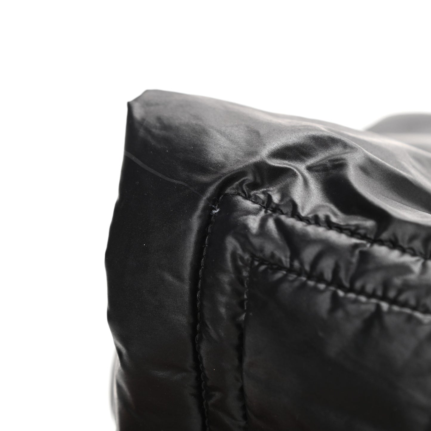 Nylon Quilted Coco Cocoon Reversible Tote Black
