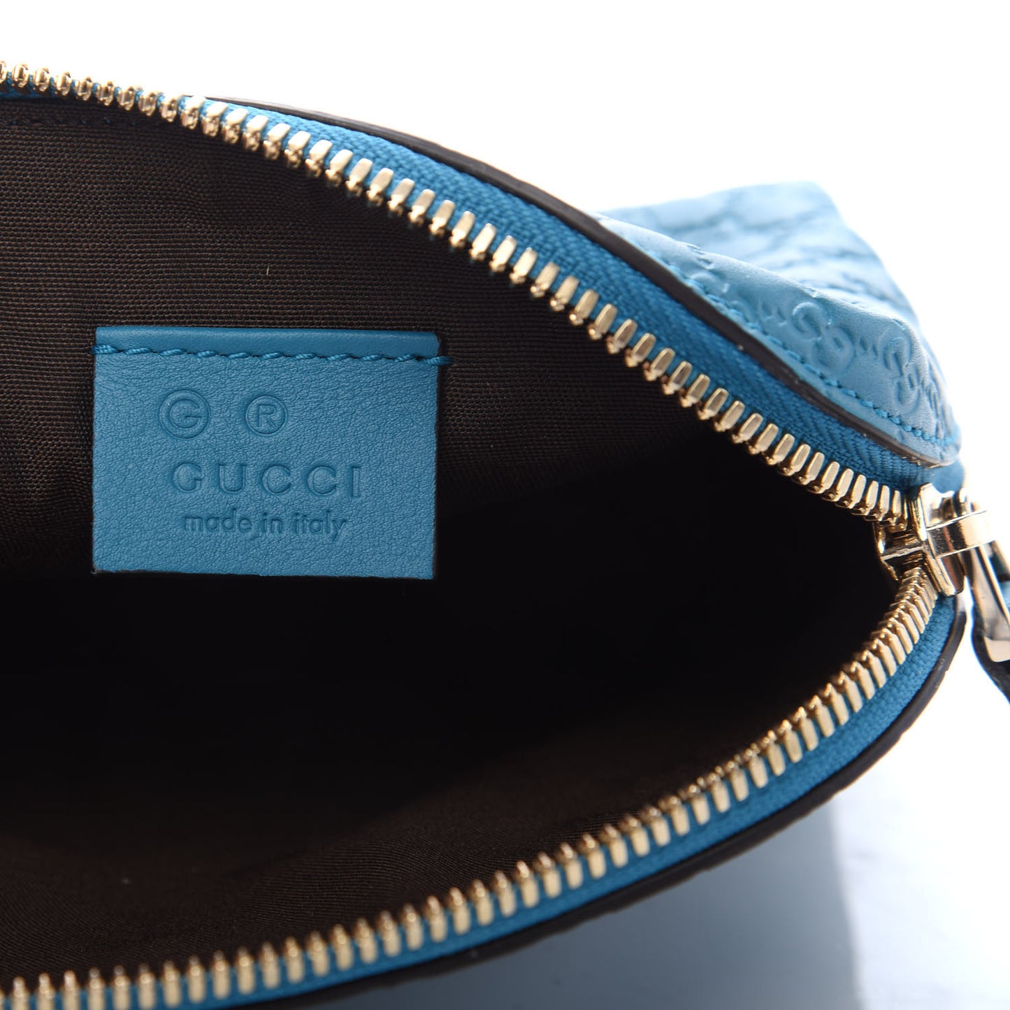 Microguccissima GG Cosmetic Case Deep Cobalt