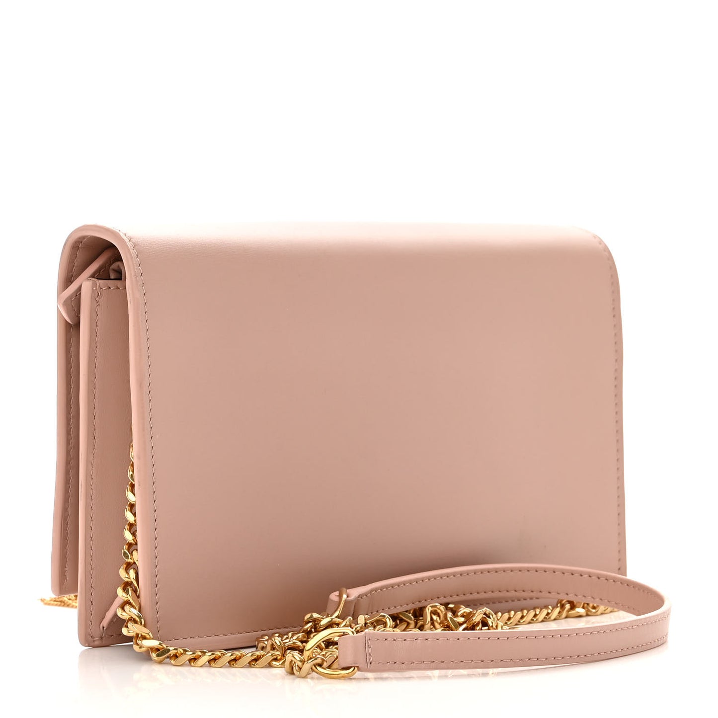 Smooth Calfskin Classic Monogram Kate Tassel Chain Wallet Pale Pink