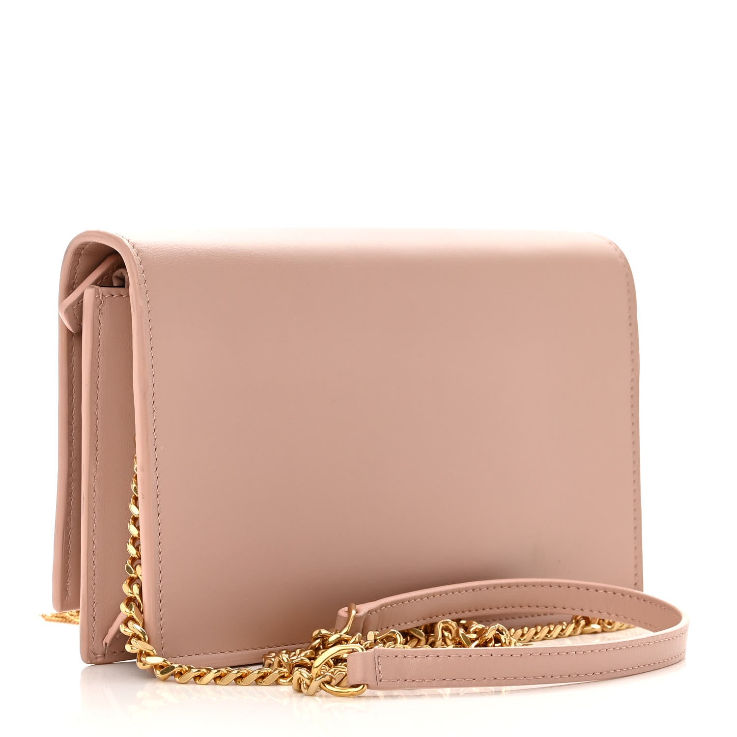 Saint Laurent Smooth Calfskin Classic Monogram Kate Tassel Chain Wallet Pale Pink 3 of 11