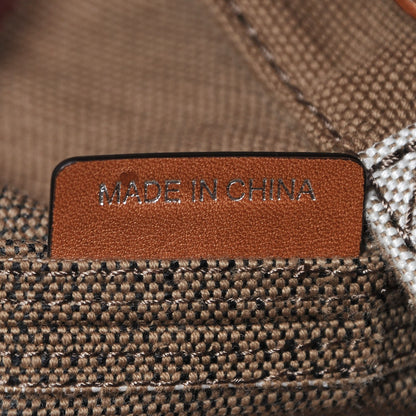 Burberry Canvas Mega Check Medium Ashby Hobo Saddle Brown 8 of 9