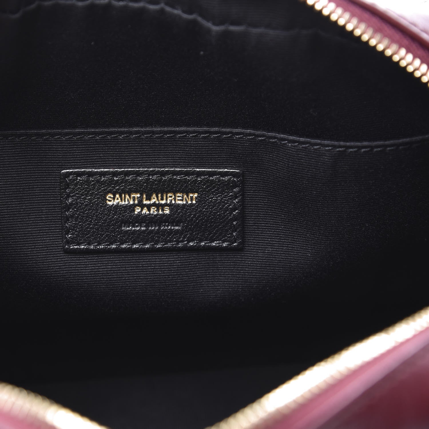 Saint Laurent Calfskin Matelasse Monogram Lou Camera Bag Dark Legion Red 5 of 9