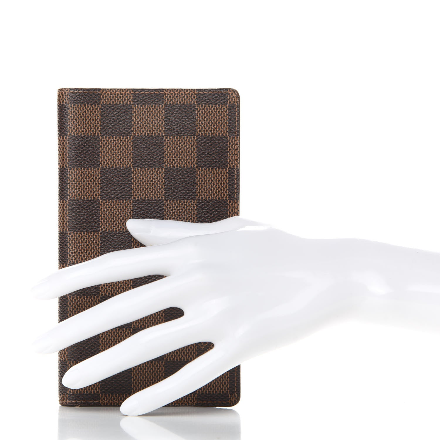 Louis Vuitton Damier Ebene Checkbook Cover Wallet 2 of 6