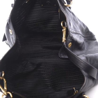 Prada Vitello Daino Tote Black 5 of 16