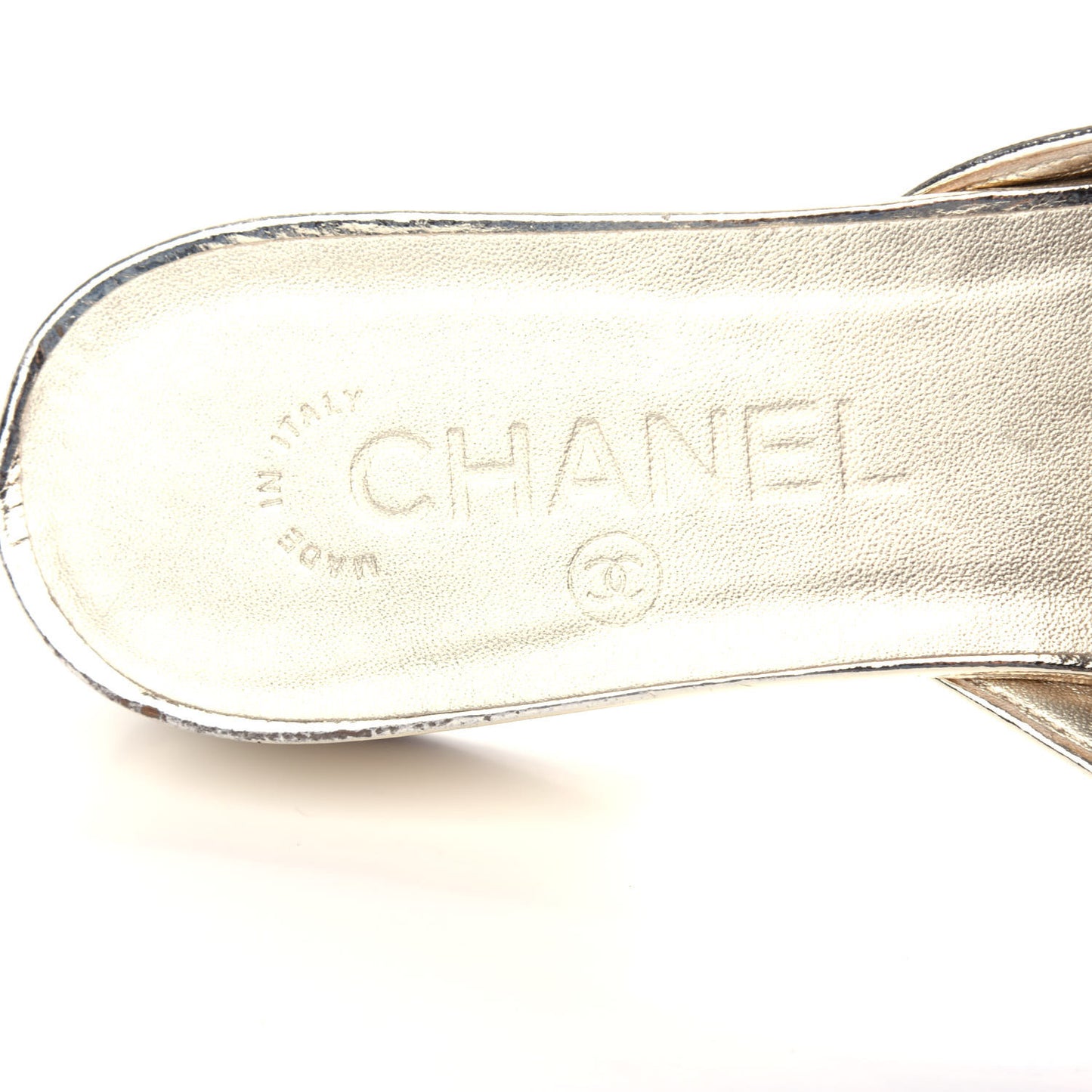 Metallic Sheepskin Mules 39.5 Gold