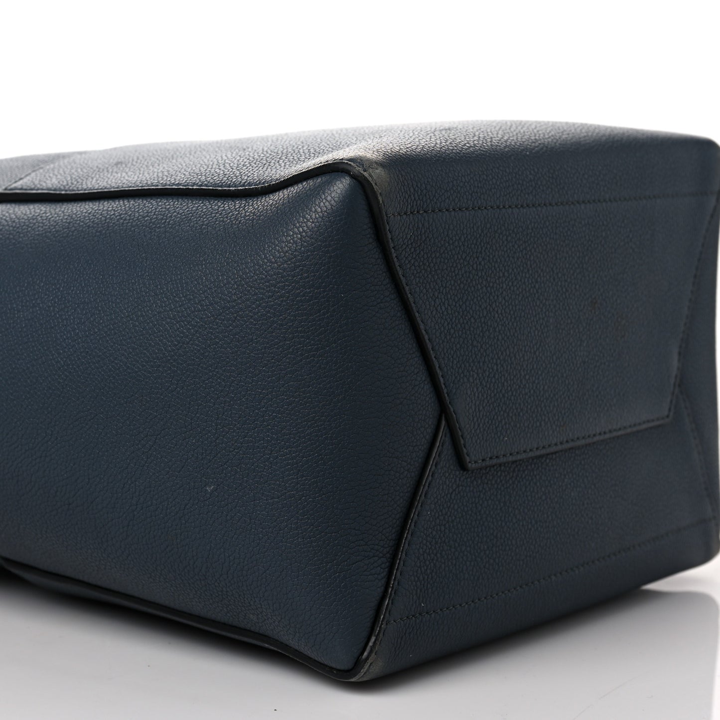 Soft Grained Calfskin Sangle Bucket Bag Navy Blue