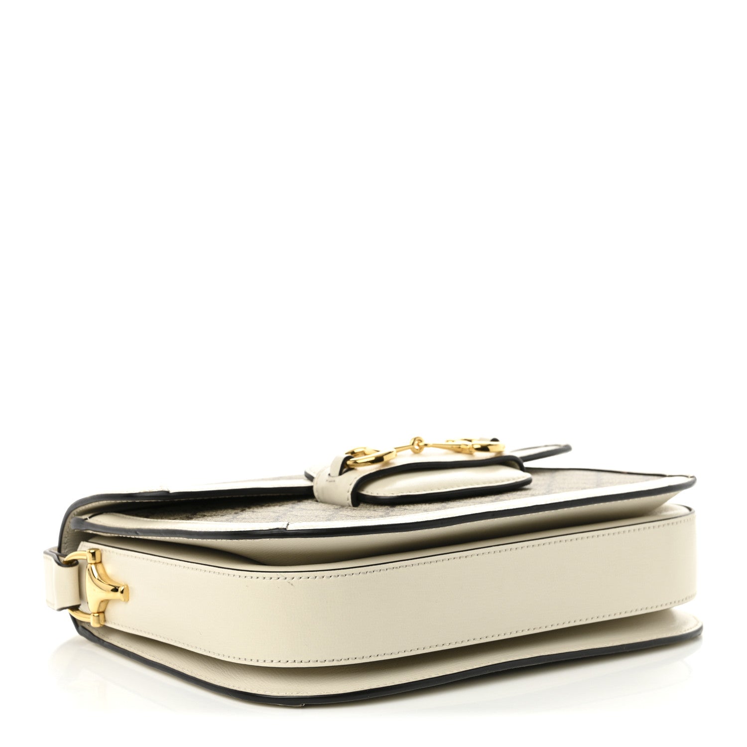 Gucci GG Supreme Monogram Horsebit 1955 Shoulder Bag Beige Mystic White 4 of 10