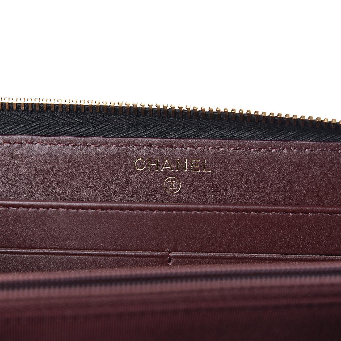 Caviar Quilted Large Gusset Zip Around Wallet Black