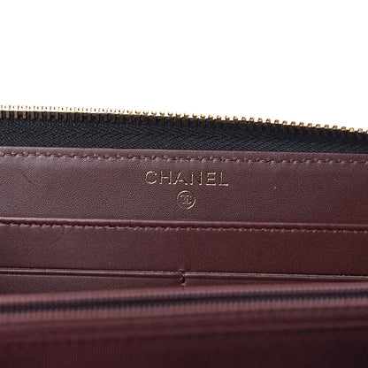Chanel Caviar Quilted Large Gusset Zip Around Wallet Black 6 of 9