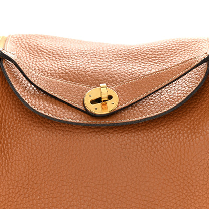 Hermes Taurillon Clemence Lindy 26 Gold 8 of 18