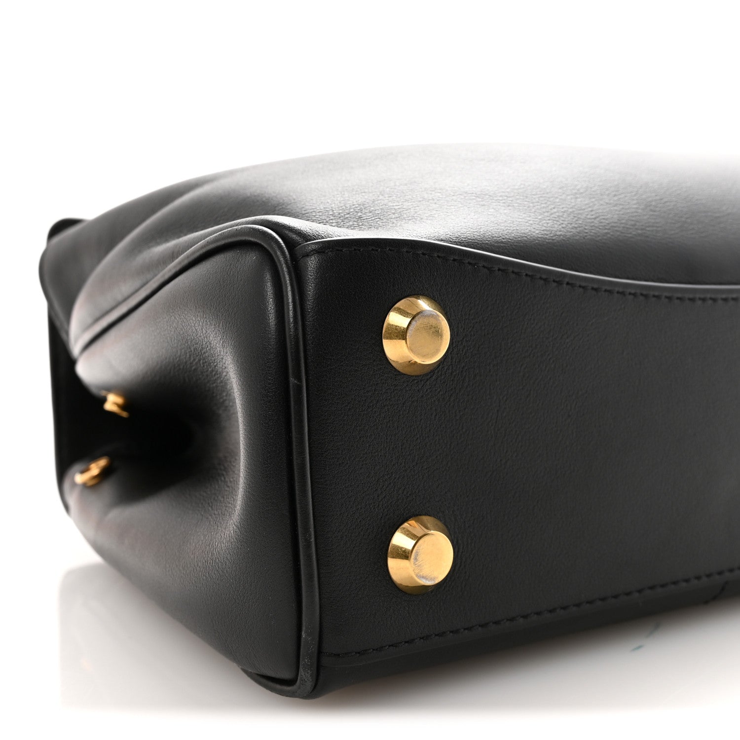 Balenciaga Natural Smooth Calfskin Mini Rodeo Top Handle Handbag Black 8 of 9