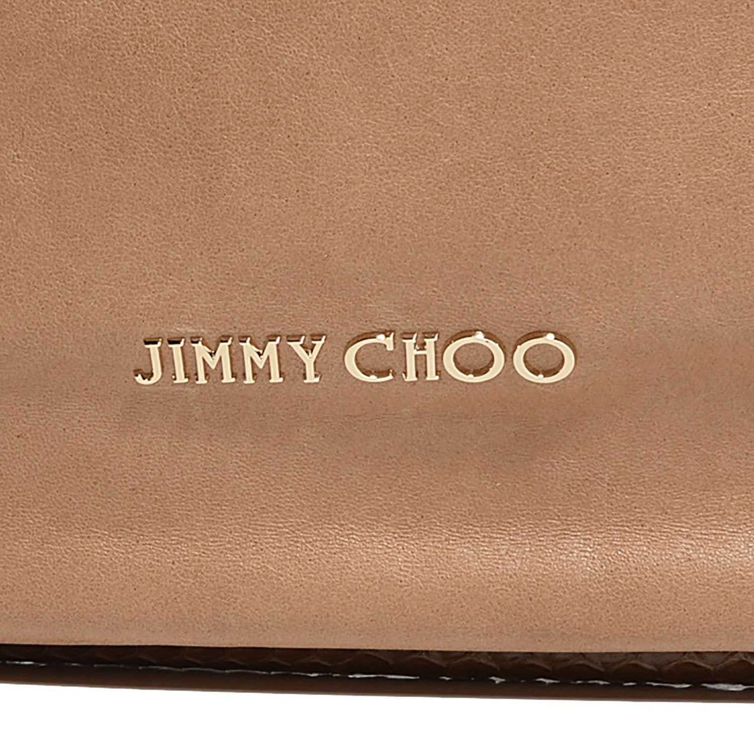 Jimmy Choo Satin Leather Elaphe Snakeskin Zoe Hobo Mink 8 of 8