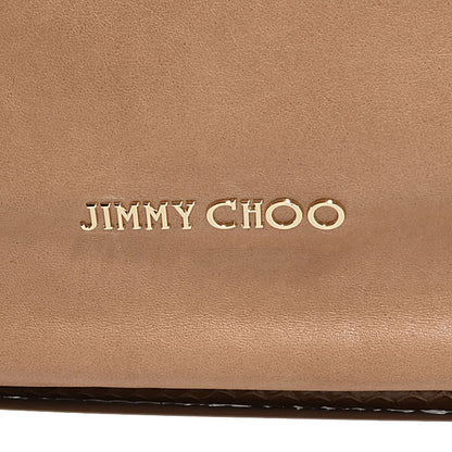 Jimmy Choo Satin Leather Elaphe Snakeskin Zoe Hobo Mink 8 of 8